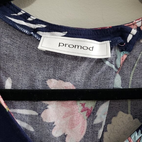 Promod Floral Sleeveless Popover Blouse Sz M - Picture 5 of 8